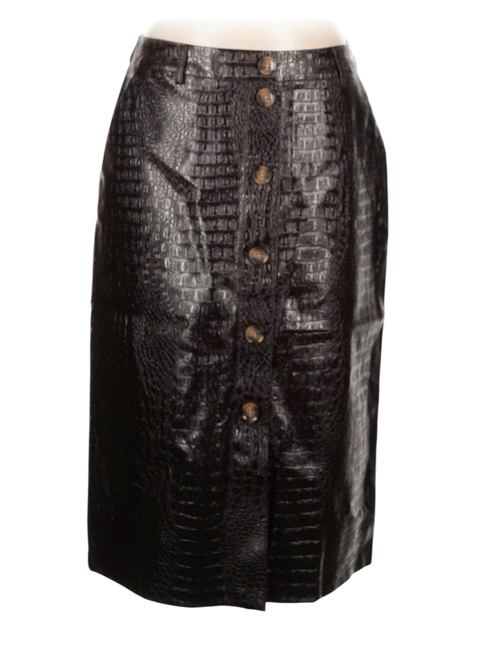 Rachel Comey X Target Brown Faux-Croc Button-Front Pencil Skirt Size 12 NWT